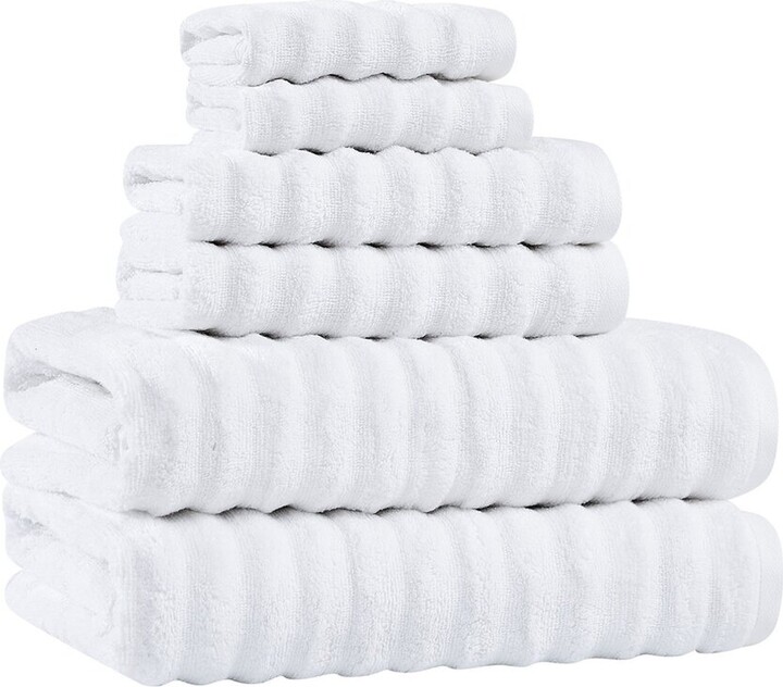 Borghese Roma Ribbed Zero Twist 6pc Towel Set
