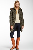 Thumbnail for your product : Cole Haan Faux Fur Hooded Puffer Coat with Belt