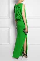 Thumbnail for your product : Lanvin Bow-embellished stretch-crepe gown