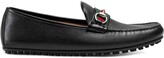 Thumbnail for your product : Gucci Leather driver with Web