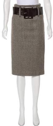 Robert Rodriguez Knee-Length Wool Skirt
