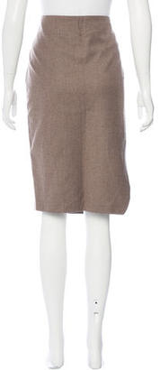 Brunello Cucinelli Virgin Wool Knee-Length Skirt