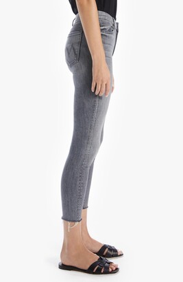 Mother 'The Looker' High Rise Frayed Ankle Skinny Jeans