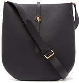 Thumbnail for your product : Burberry Tb-monogrammed Grained-leather Cross-body Bag - Black