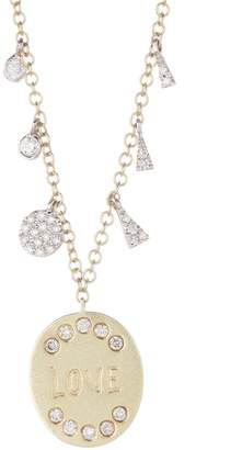 Meira T 14K Yellow Gold Diamond Charm Necklace - 0.19 ctw