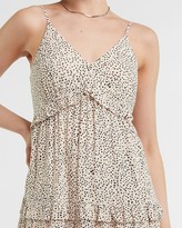 Thumbnail for your product : Express Printed Tiered Ruffle Trapeze Dress