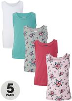 Thumbnail for your product : Free Spirit 19533 Freespirit Girls Everyday Essentials Vests (5 Pack)