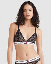 Thumbnail for your product : Tommy Hilfiger Women's Black Bras - Tommy 85 Star Lace Triangle Bra - Size XL at The Iconic