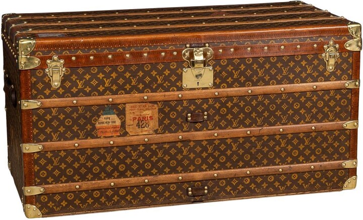 Louis Vuitton Antique 20th Century Trunk In Monogram Canvas, France C.1910