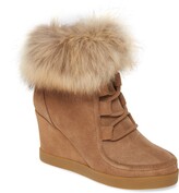 Thumbnail for your product : Cecelia New York Holly Wedge Bootie with Genuine Fox Fur Trim