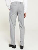 Thumbnail for your product : River Island Grey textured skinny suit trousers
