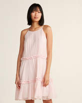 pale pink shift dress