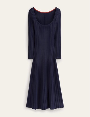 Boden Scoop Neck Knitted Midi Dress