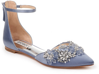 badgley mischka vivien ankle strap flats