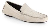 Thumbnail for your product : To Boot Croc-Embossed Leather Driving Moccasins