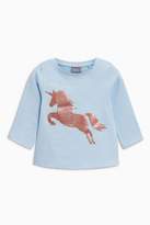 Thumbnail for your product : Next Girls Aqua Unicorn Embellished T-Shirt (3mths-6yrs)