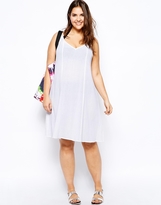 Thumbnail for your product : ASOS CURVE Exclusive Beach Swing Dress In Cheesecloth