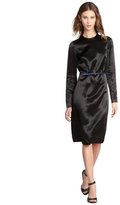 Thumbnail for your product : Miu Miu Black Shiny Sateen Long Sleeve Dress