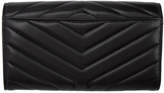 Thumbnail for your product : Saint Laurent Black Large Loulou Flap Wallet