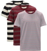 Thumbnail for your product : Marni Pack Of Three Striped Cotton-jersey T-shirts - Multi