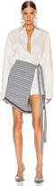 Thumbnail for your product : Y/Project Logo Print Dress in White & Grey | FWRD