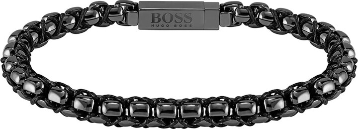 HUGO BOSS Jewelry Men's TURF Collection Bracelet Black 1580093M