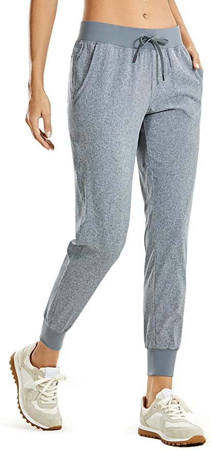 CRZ YOGA Women's Lightweight Joggers Pants with Pockets Drawstring Workout  Runni