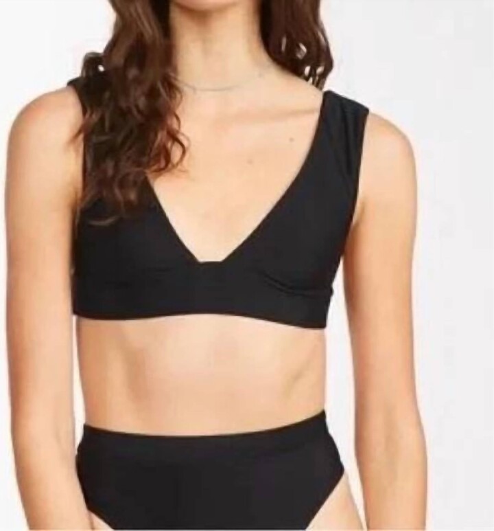 Women's Sol Searcher Plunge Swim Top In Black