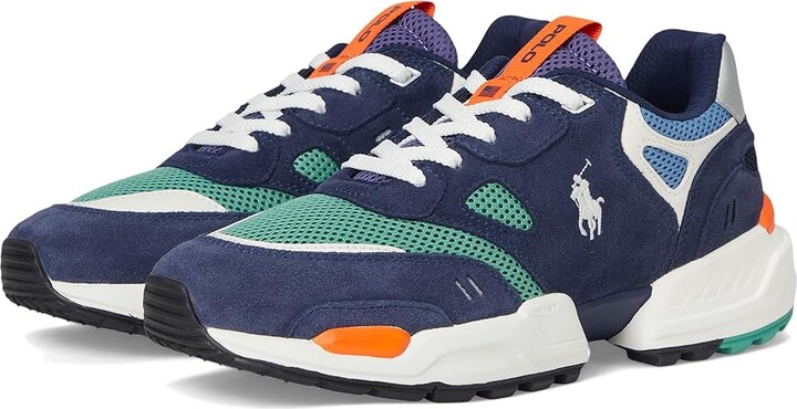 Polo Ralph Lauren Jogger Suede Mesh Sneakers Men's Shoes Head of Charles Color-Block : 11.5 D - Medium, Leather/Textile
