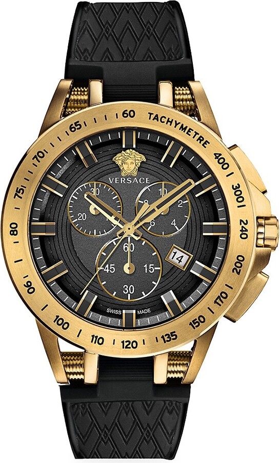 Versace Sport Tech Stainless Steel & Silicone Band Chronograph Watch -  ShopStyle