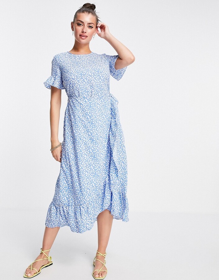 Vero Moda Blue Print Women's Dresses | Shop the world's largest collection  of fashion | ShopStyle