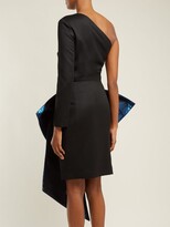 Thumbnail for your product : Hillier Bartley Bow-trim One-shoulder Wool-twill Dress