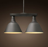 Thumbnail for your product : Restoration Hardware Vintage French Farmhouse Double Pendant - Slate Grey
