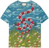 Thumbnail for your product : Gucci T-shirt with sky and garden print