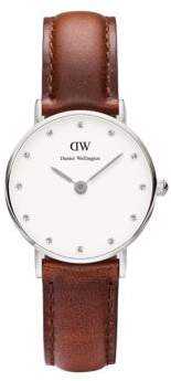 Daniel Wellington Classy St Mawes Stainless Steel and Leather Strap Watch, 26mm