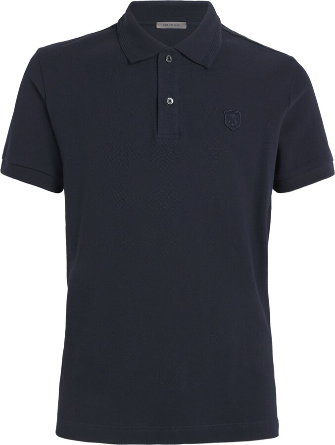 Corneliani Cotton Embroidered Polo Shirt