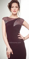 Thumbnail for your product : Mignon Beaded one shoulder illusion evening dresses