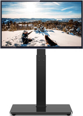 Swivel TV Stand With Apple TV Mount, Height Adjustable For 32-70 Inch Tvs, Space Saving Design With Cable Management For Home And Office