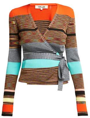 Diane Von Furstenberg - Striped Knitted Wrap Cardigan - Womens - Multi