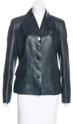 Hermes Button-Up Leather Jacket