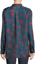 Thumbnail for your product : Lafayette 148 New York Brayden Fluid Fans Silk Blouse