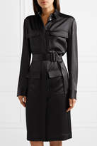 Thumbnail for your product : The Row Loeb Satin Shirt Dress - Black