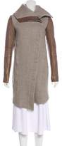 Thumbnail for your product : Helmut Lang Linen-Wool-Blend Knee-Length Coat