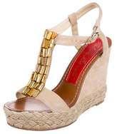 Thumbnail for your product : Paloma Berceló Suede Embellished Wedges