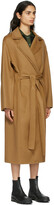 Thumbnail for your product : Loewe Tan Wool & Cashmere Double Layer Belted Coat