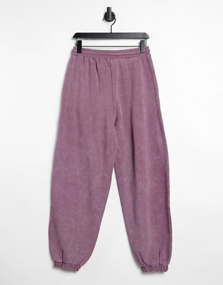 Collusion Unisex oversized joggers in purple acid wash co