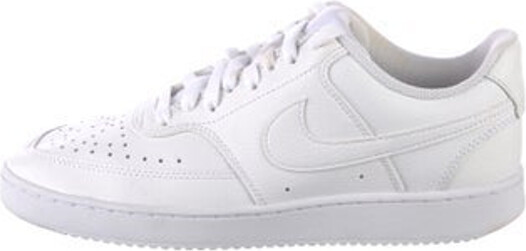 Nike Leather Low Top Sneakers White Round-Toes Lace-Up Closure at Uppers Unfortunately, due to restrictions, this item may not be eligible for shipping in all areas.