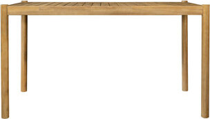 August Grove Wood Garden Table -  Spacious Design Easy Clean Balcony Entertainment Wood Accommodates