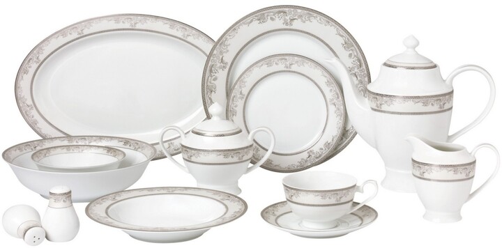Lorren Home Trends Juliette 57-pc Dinnerware Set Service for 8
