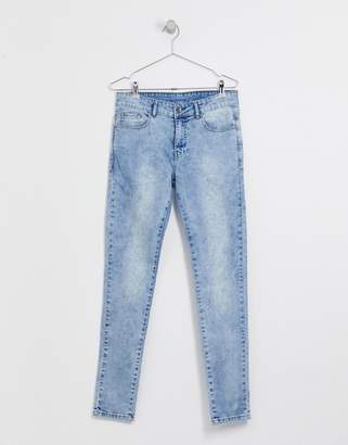 Apt APT super skinny jeans in blue acid wash